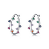 Wholesale Jewelry Silver 925 Zircon Inlay Geometric Earrings For Women