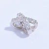 Wholesale Jewelry Silver Zirconia Cross Xshaped Fivepointed Star Porous Beads Bracelet Necklace
