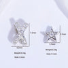 Wholesale Jewelry Silver Zirconia Cross Xshaped Fivepointed Star Porous Beads Bracelet Necklace