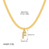 Wholesale Jewelry Simple Allmatch Copper Oshaped Chain Necklace With Letter Pattern 18K Gold Plated