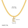 Wholesale Jewelry Simple Allmatch Copper Oshaped Chain Necklace With Letter Pattern 18K Gold Plated