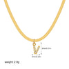 Wholesale Jewelry Simple Allmatch Copper Oshaped Chain Necklace With Letter Pattern 18K Gold Plated