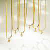 Wholesale Jewelry Simple Allmatch Copper Oshaped Chain Necklace With Letter Pattern 18K Gold Plated