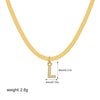 Wholesale Jewelry Simple Allmatch Copper Oshaped Chain Necklace With Letter Pattern 18K Gold Plated