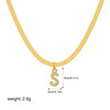 Wholesale Jewelry Simple Allmatch Copper Oshaped Chain Necklace With Letter Pattern 18K Gold Plated