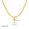 Wholesale Jewelry Simple Allmatch Copper Oshaped Chain Necklace With Letter Pattern 18K Gold Plated
