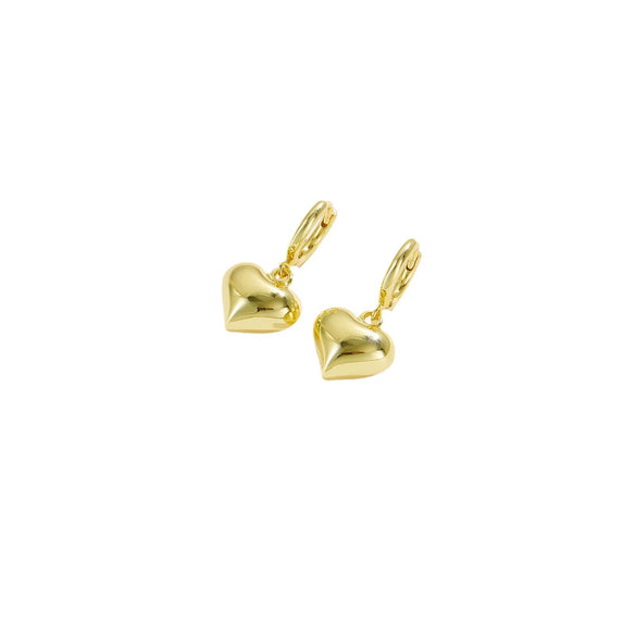 Wholesale Jewelry Simple Allmatch Love Copper Electroplated Platinum 18K Gold Earrings And Necklace For Women