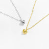 Wholesale Jewelry Simple Allmatch Love Copper Electroplated Platinum 18K Gold Earrings And Necklace For Women