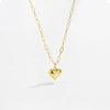 Wholesale Jewelry Simple Allmatch Love Copper Electroplated Platinum 18K Gold Earrings And Necklace For Women