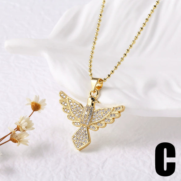 Wholesale Jewelry Simple Animal Zodiac Copper 18K Gold Plated Pendant Necklace