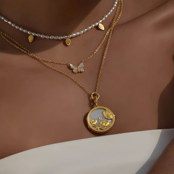Wholesale Jewelry Simple Animal Zodiac Geometric Pattern Titanium Steel Pendant Necklace Electroplated Copper