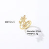 Wholesale Jewelry Simple Butterfly Plant Zircon Ring Women's Fashion Allmatch Personality