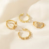 Wholesale Jewelry Simple Butterfly Plant Zircon Ring Women's Fashion Allmatch Personality