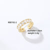 Wholesale Jewelry Simple Butterfly Plant Zircon Ring Women's Fashion Allmatch Personality