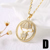Wholesale Jewelry Simple Cartoon Character Geometric Copper Pendant Necklace With O Word Chain And Electroplating