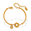 Wholesale Jewelry Simple Chain Bracelet 316L Stainless Steel Geometric Electroplating