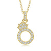 Wholesale Jewelry Simple Classic Crown Zircon English Letter Pendant Copper Goldplated Necklace For Women