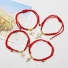 Wholesale Jewelry Simple Cross Pendant Bracelet Copper Electroplated Handwoven Red Rope Unisex