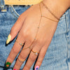 Wholesale Jewelry Simple Exquisite Copper Ring Bracelet For Women With Zircon Inlay