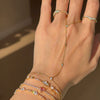 Wholesale Jewelry Simple Exquisite Copper Ring Bracelet For Women With Zircon Inlay