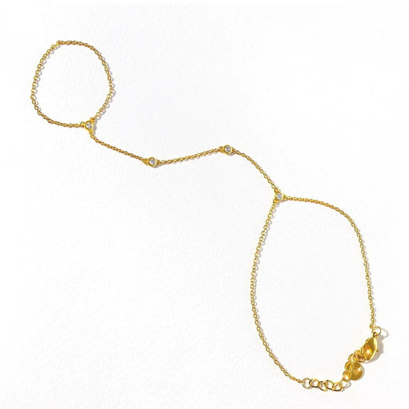 Wholesale Jewelry Simple Exquisite Copper Ring Bracelet For Women With Zircon Inlay