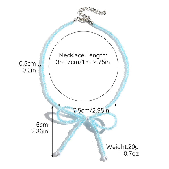 Wholesale Jewelry Simple Fashion Bow Copper Alloy Electroplated Collarbone Chain