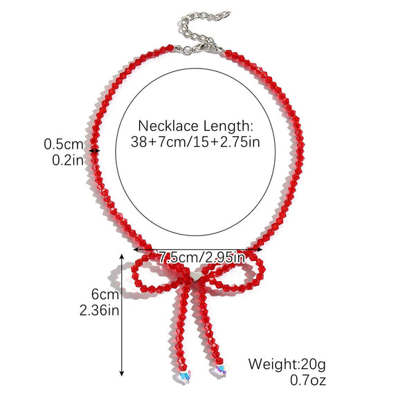 Wholesale Jewelry Simple Fashion Bow Copper Alloy Electroplated Collarbone Chain