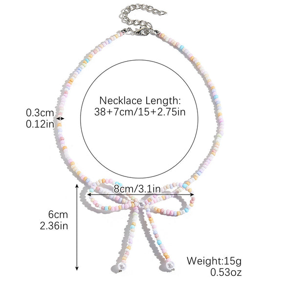Wholesale Jewelry Simple Fashion Bow Copper Alloy Electroplated Collarbone Chain