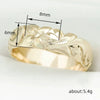Wholesale Jewelry Simple Fashion Copper Ring With Rose Flower And Geometric Pattern Electroplated For Women