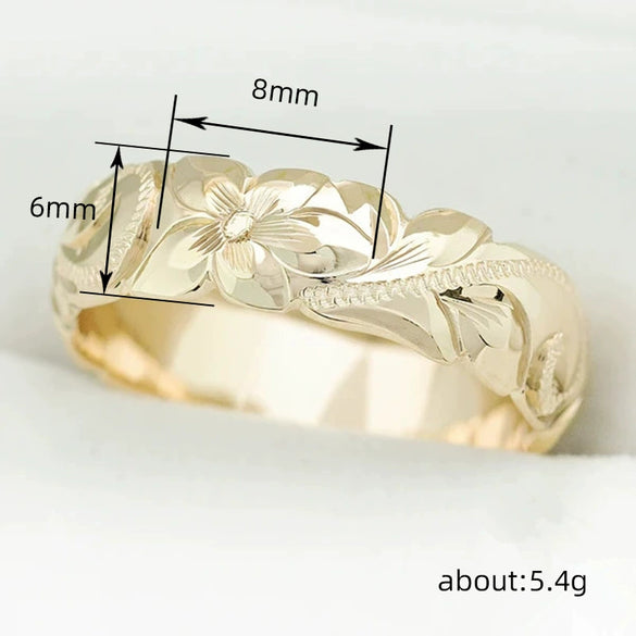 Wholesale Jewelry Simple Fashion Copper Ring With Rose Flower And Geometric Pattern Electroplated For Women