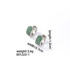 Wholesale Jewelry Simple Fashion Geometric Copper Gold Plated Colorful Zircon Earrings For Women