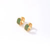 Wholesale Jewelry Simple Fashion Geometric Copper Gold Plated Colorful Zircon Earrings For Women