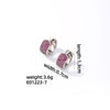 Wholesale Jewelry Simple Fashion Geometric Copper Gold Plated Colorful Zircon Earrings For Women