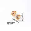 Wholesale Jewelry Simple Fashion Geometric Copper Gold Plated Colorful Zircon Earrings For Women