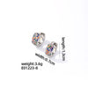 Wholesale Jewelry Simple Fashion Geometric Copper Gold Plated Colorful Zircon Earrings For Women