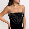 Wholesale Jewelry Simple Fashion Multi Layer Tassel Body Chain Exaggerated Design Snake Bone Chain Copper Iron Electroplated For Women
