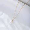 Wholesale Jewelry Simple Fashion Zircon Pendant S925 Sterling Silver Pearl Cross Chain Necklace For Women Geometric Light Luxury Style