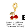 Wholesale Jewelry Simple Fruit Cherry Eye Pendant Copper Electroplated Bracelet