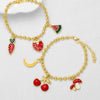Wholesale Jewelry Simple Fruit Shaped Copper Pendant Beaded Bracelet With Electroplating