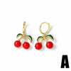 Wholesale Jewelry Simple Fruitstyle Copper Goldplated Earrings