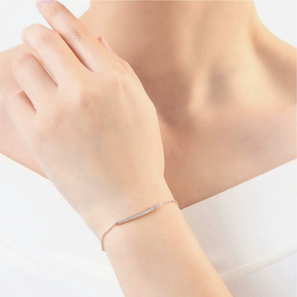 Wholesale Jewelry Simple Geometric Bracelet For Women Copper Goldplated With Artificial Gemstones And Semiprecious Stones