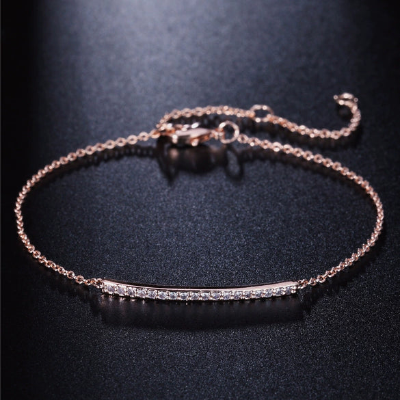 Wholesale Jewelry Simple Geometric Bracelet For Women Copper Goldplated With Artificial Gemstones And Semiprecious Stones