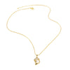 Wholesale Jewelry Simple Geometric Copper Dragonfly And Flower Pendant Necklace With Regular Chain And Electroplating