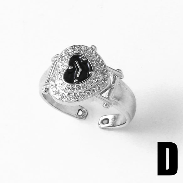 Wholesale Jewelry Simple Geometric Copper Electroplated Open Ring