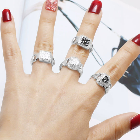 Wholesale Jewelry Simple Geometric Copper Electroplated Open Ring