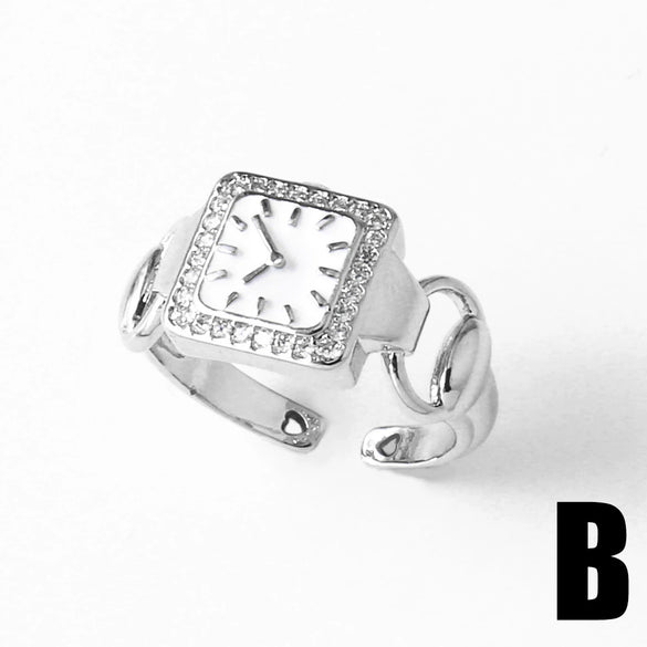 Wholesale Jewelry Simple Geometric Copper Electroplated Open Ring