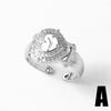 Wholesale Jewelry Simple Geometric Copper Electroplated Open Ring