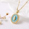 Wholesale Jewelry Simple Geometric Copper Electroplated Pendant Necklace With O Word Chain