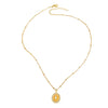 Wholesale Jewelry Simple Geometric Copper Electroplated Pendant Necklace With O Word Chain