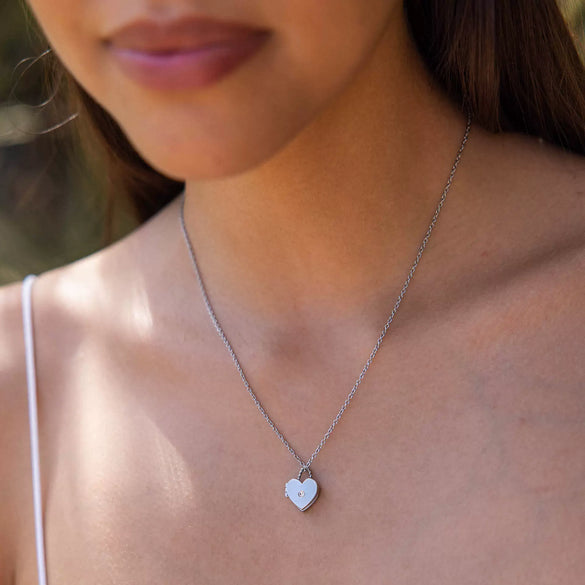 Wholesale Jewelry Simple Geometric Copper Electroplating Peach Heart Pendant Necklace